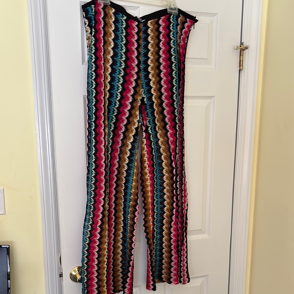 Trina Turk Red and Black Wide Leg Pants